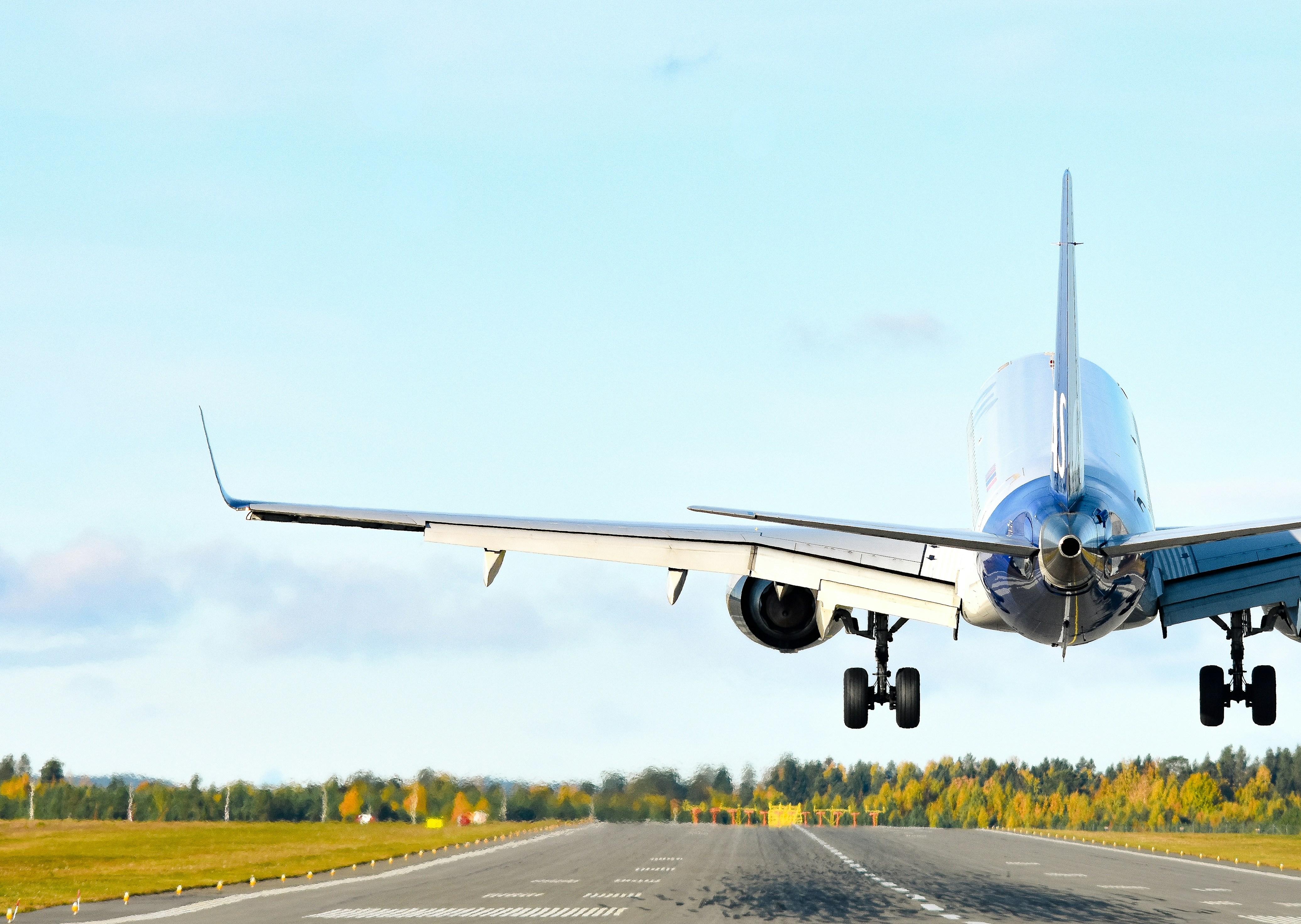 Embraer plane landing.